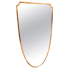 1950s Italian Shield Brass Mirror
