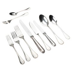 146-Piece Silver-Plated Christofle Flatware, Perles