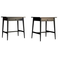 Paul McCobb Planner Group Ebonized End Tables / Nightstands