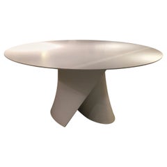 Futuristic White Cristalplant Circular Dining Table by Xavier Lust, Italy, 2007