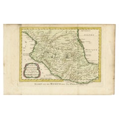 Antique Map of Mexico Covering as far South as Oaxaca and Veracruz, 1760