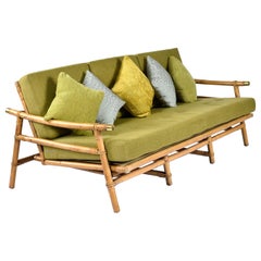 Coussin de canapé en rotin et bambou John Wisner pour Ficks Reed Far Horizons Collection
