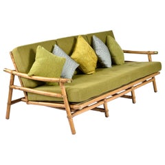 John Wisner for Ficks Reed Far Horizons Collection Bamboo Rattan Sofa Couch