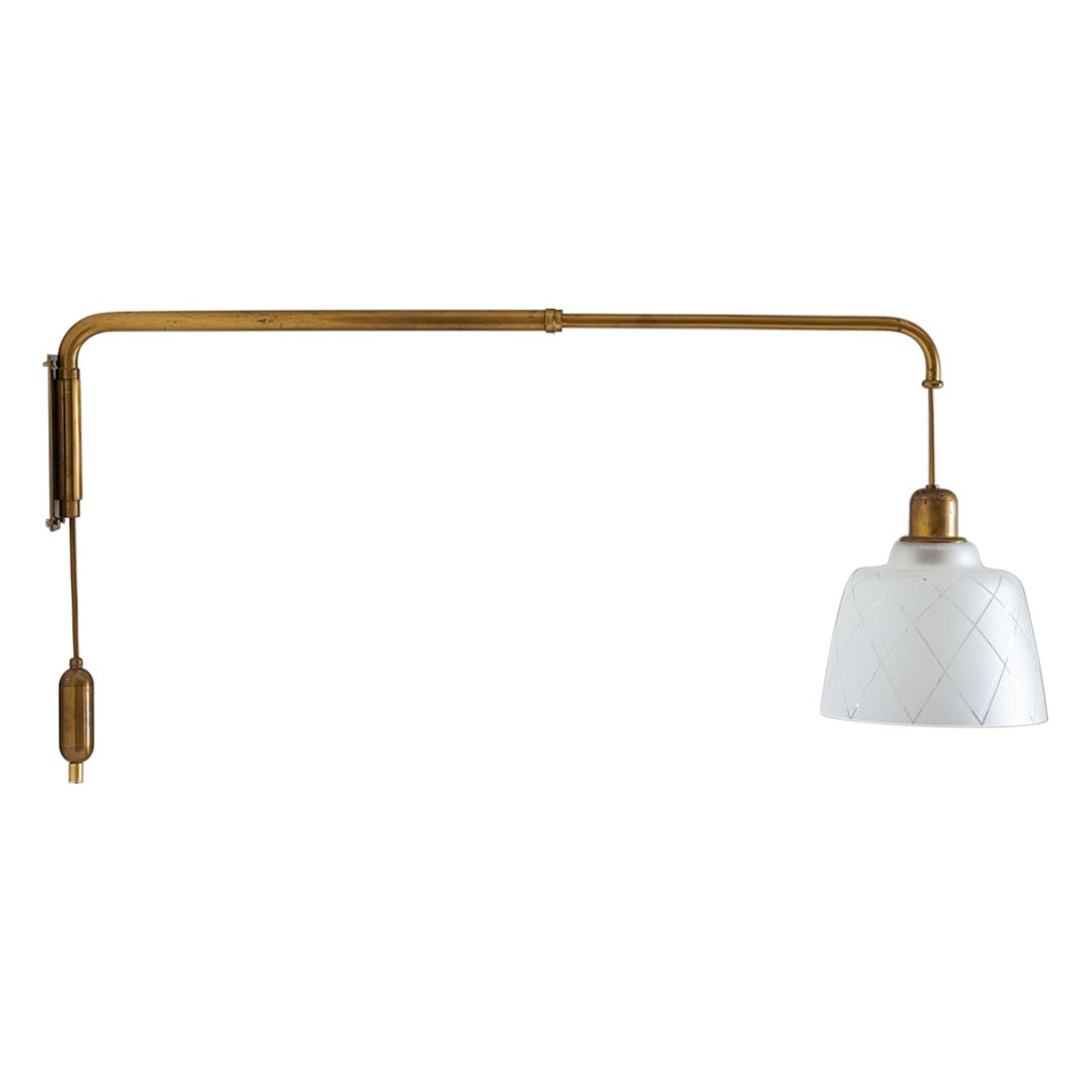 Scandinavian Mid Century Swivel Arm Wall Lamp