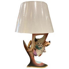 Used 1960s Hand-Painted Porcelain Italian Table Lamp