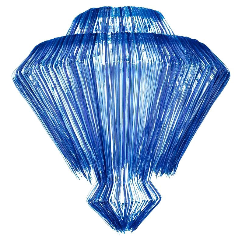 Contemporary Jacopo Foggini Pendant Blue Polycarbonate Italian Pendant Lamp For Sale