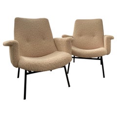 Pair of Armchairs Model "SK660" by Pierre Guariche for Steiner, France, 1950s