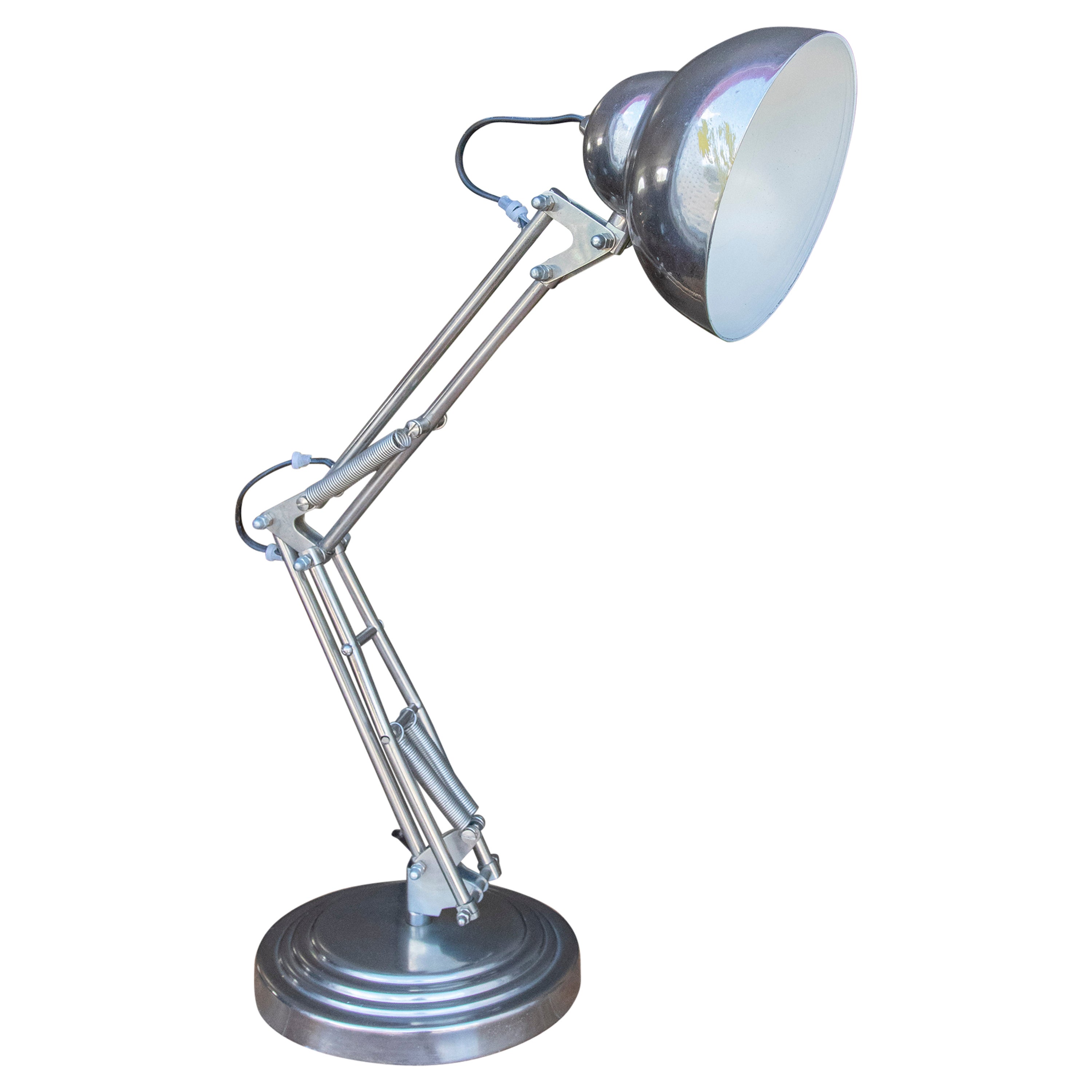 1970's Metal Study Table Lamp For Sale