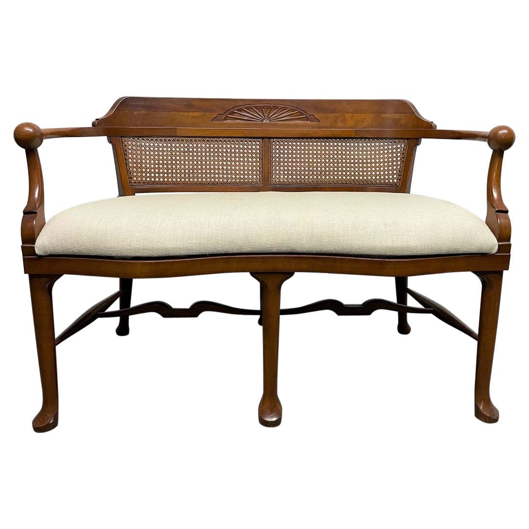 Two Solid Cherrywood Country Style Benches For Sale at 1stDibs