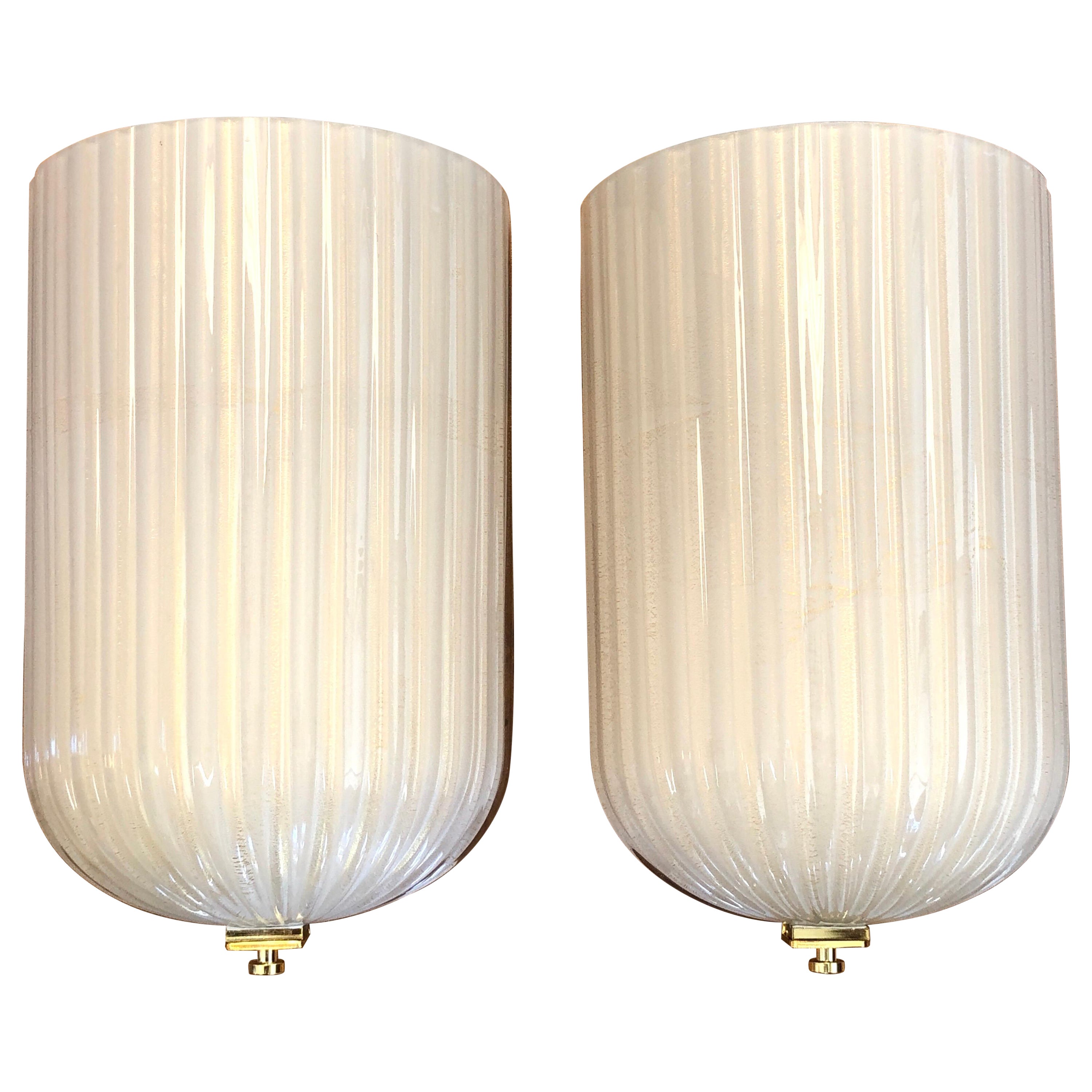 Barovier & Toso Pair of Murano Glass Sconces