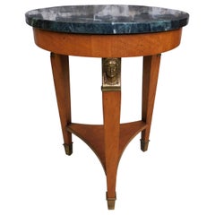 1950's Henredon Fine Furniture Side Table with Italian Marble Top