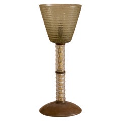 Lampe de table en verre de Murano attribuée à Seguso