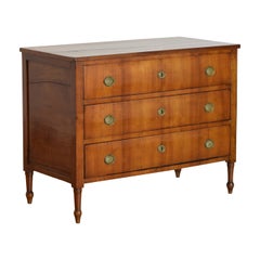 Italian, Toscana, Neoclassic Cherrywood 3-Drawer Commode, Early 19th Century