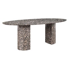 Vintage Italian Granite Oval Dining Table