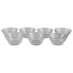 Baccarat, France, Seven Rinsing Bowls in Clear Mouth-Blown Crystal Glass