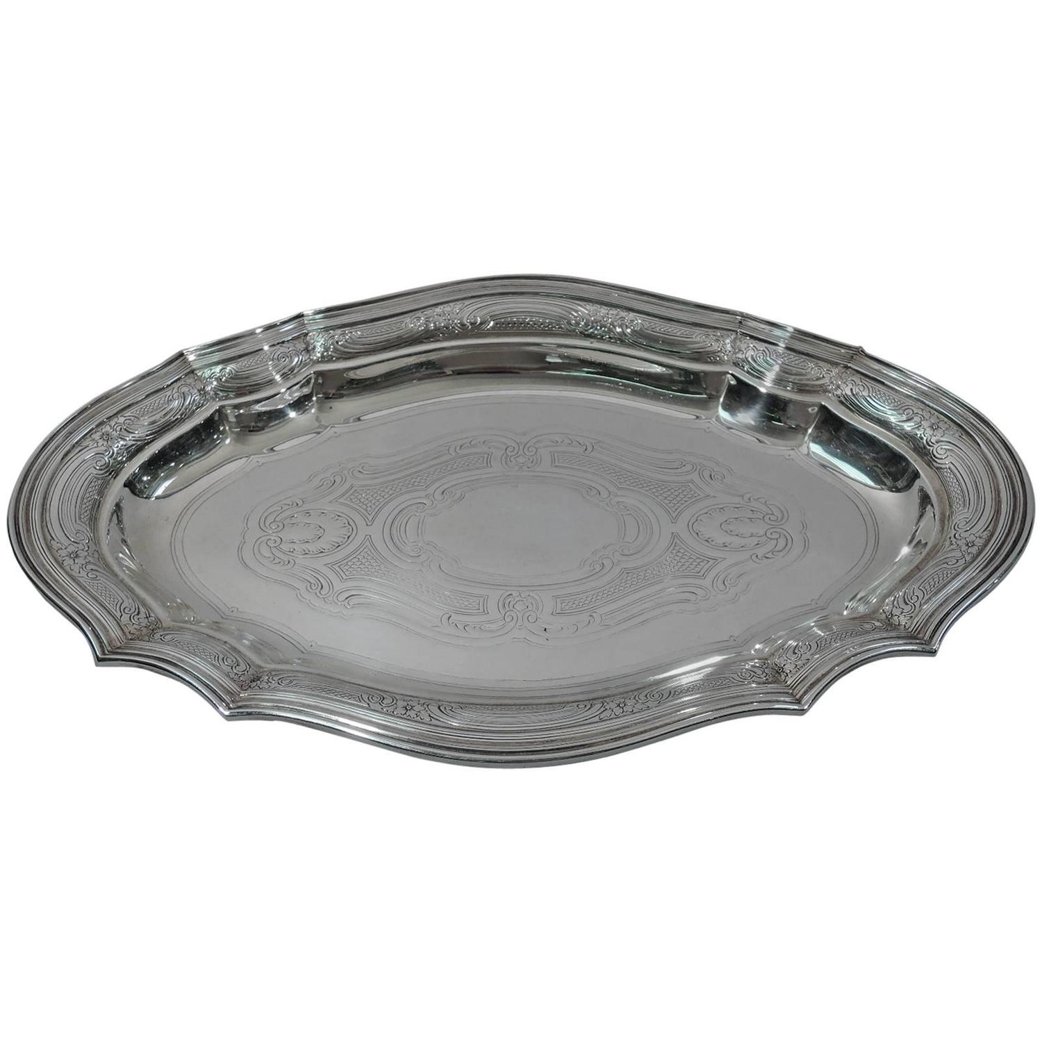 Antique Tiffany Sterling Silver Serving Tray at 1stdibs