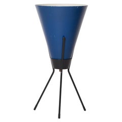 Retro 1960s Blue 'Vice Versa' Tripod Table Lamp Attributed to Stilux Milano