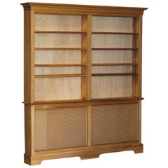 Used Very Large Library Bookcase Radiator Cover in Oak and Hardwood Rare Example