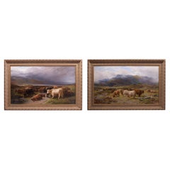 Pair of 19th Century Scottish Highland Paintings by Henry Garland