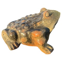 Vintage Japanese Big Old Garden Bull Frog Toad