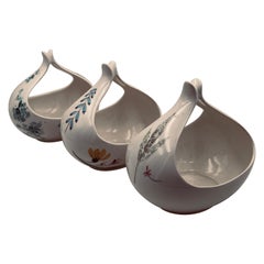 Mid-Century Modern Eva Zeisel for Hallcraft Porcelain Gravy Bowls