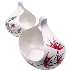 Vintage Mid-Century Modern Eva Zeisel for Hallcraft Porcelain Gravy Bowls