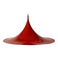 Fog & Morup Red Semi Pendant Hanging Lamp by Bonderup & Thorup