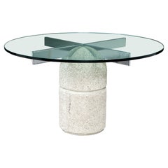 'Paracarro' Concrete Dining Table by Giovanni Offredi for Saporiti Italia, 1970s