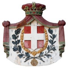 Italian Coat of Arms Plaque for the House of Savoy
