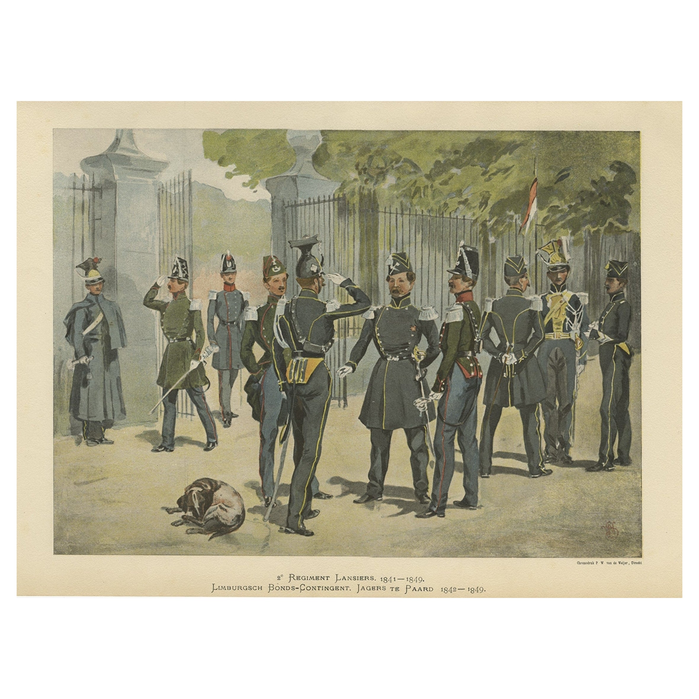 Die Kavallerie der niederländischen und belgischen Armee 1841-1849, veröffentlicht im Jahr 1900 im Angebot