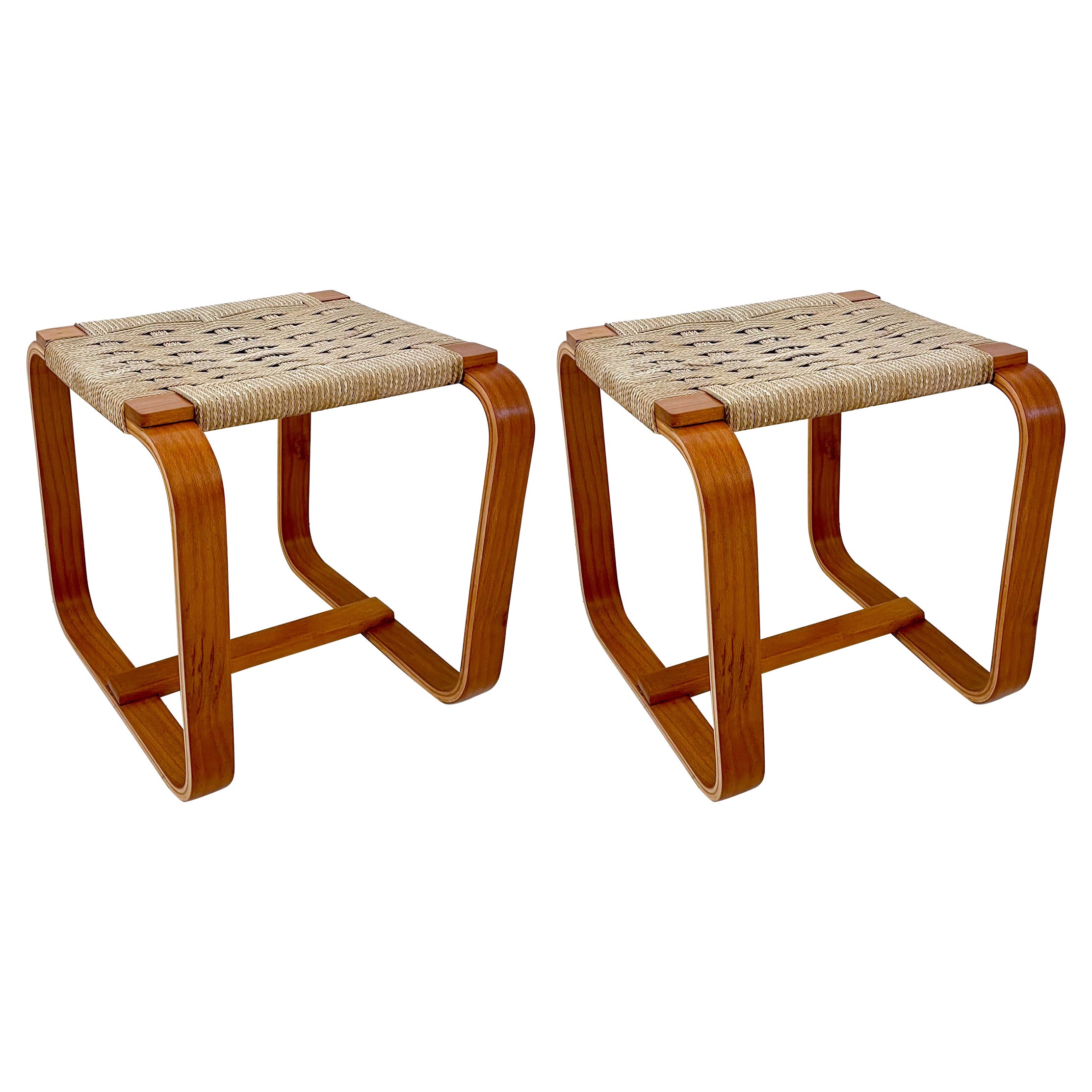 Pair of Bentwood Stools by Giuseppe Pagano Pogatschnig 1938/41, Maggioni, Italy