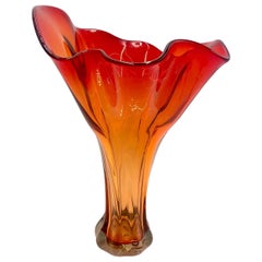 Red Surreal Midcentury Vase, Poland, 1960s