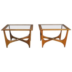 Retro Pair of End Tables by Lane Furniture