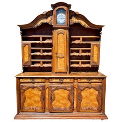 18th Century, Bressan Dresser with Elm Clock