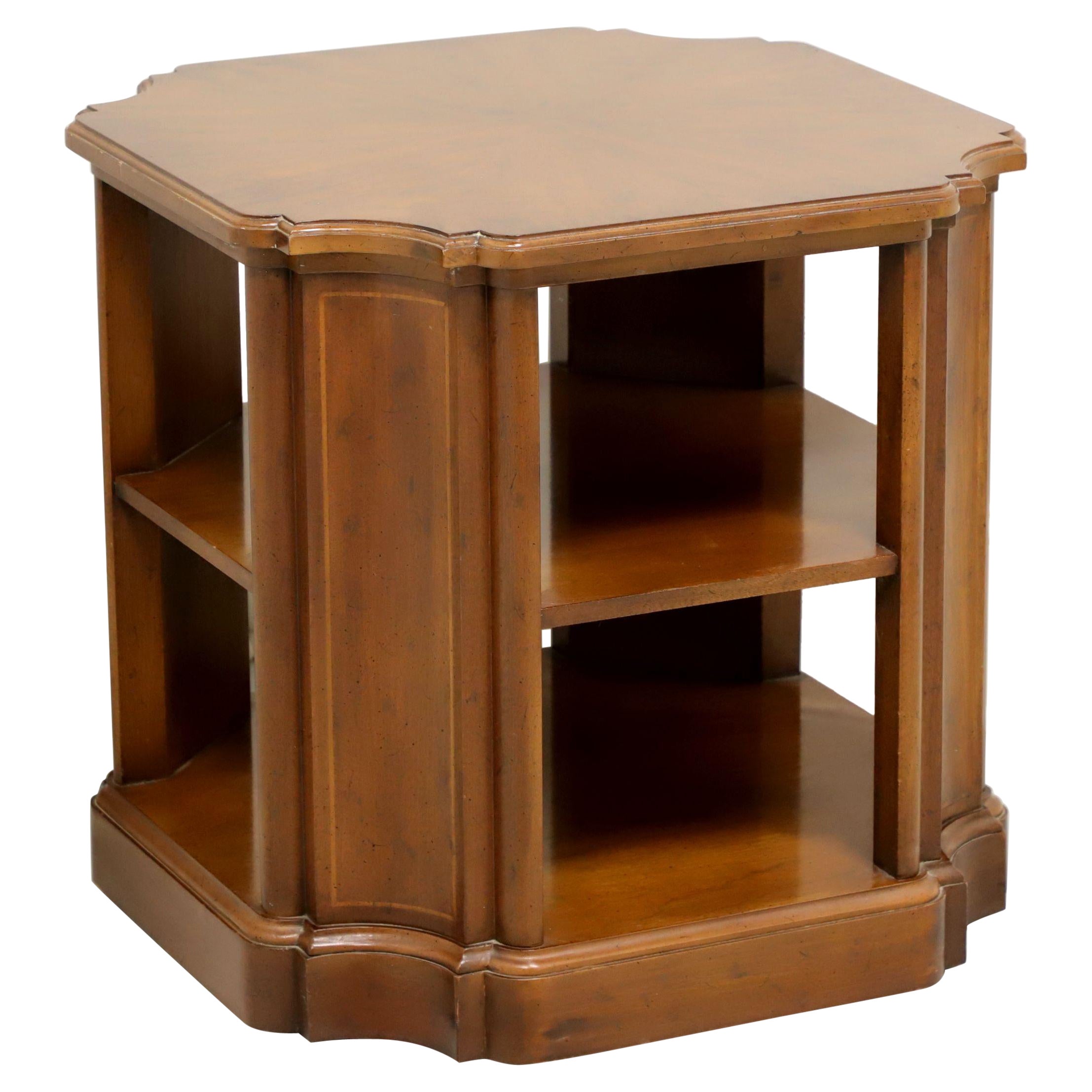 Henredon Late 20th Century Walnut Accent Table with Shelves For Sale