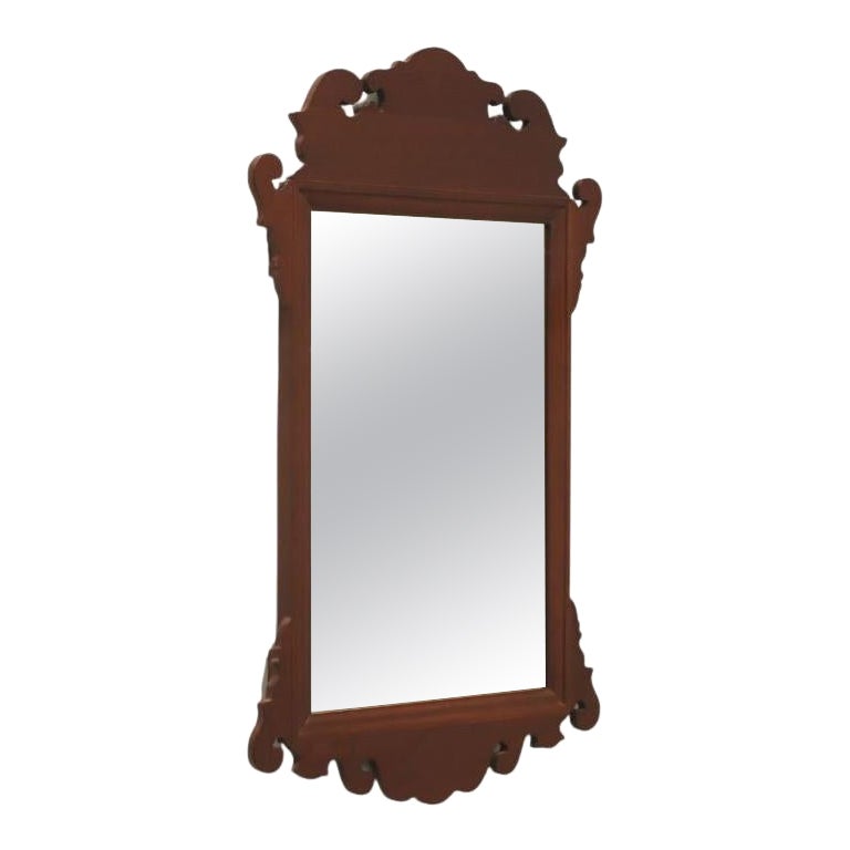 Mahogany Chippendale Style Small Wall Mirror For Sale at 1stDibs