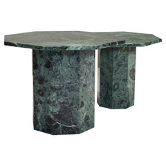 Pair of Green Italian Marble Coffee / Side Tables, Italy, circa 1970