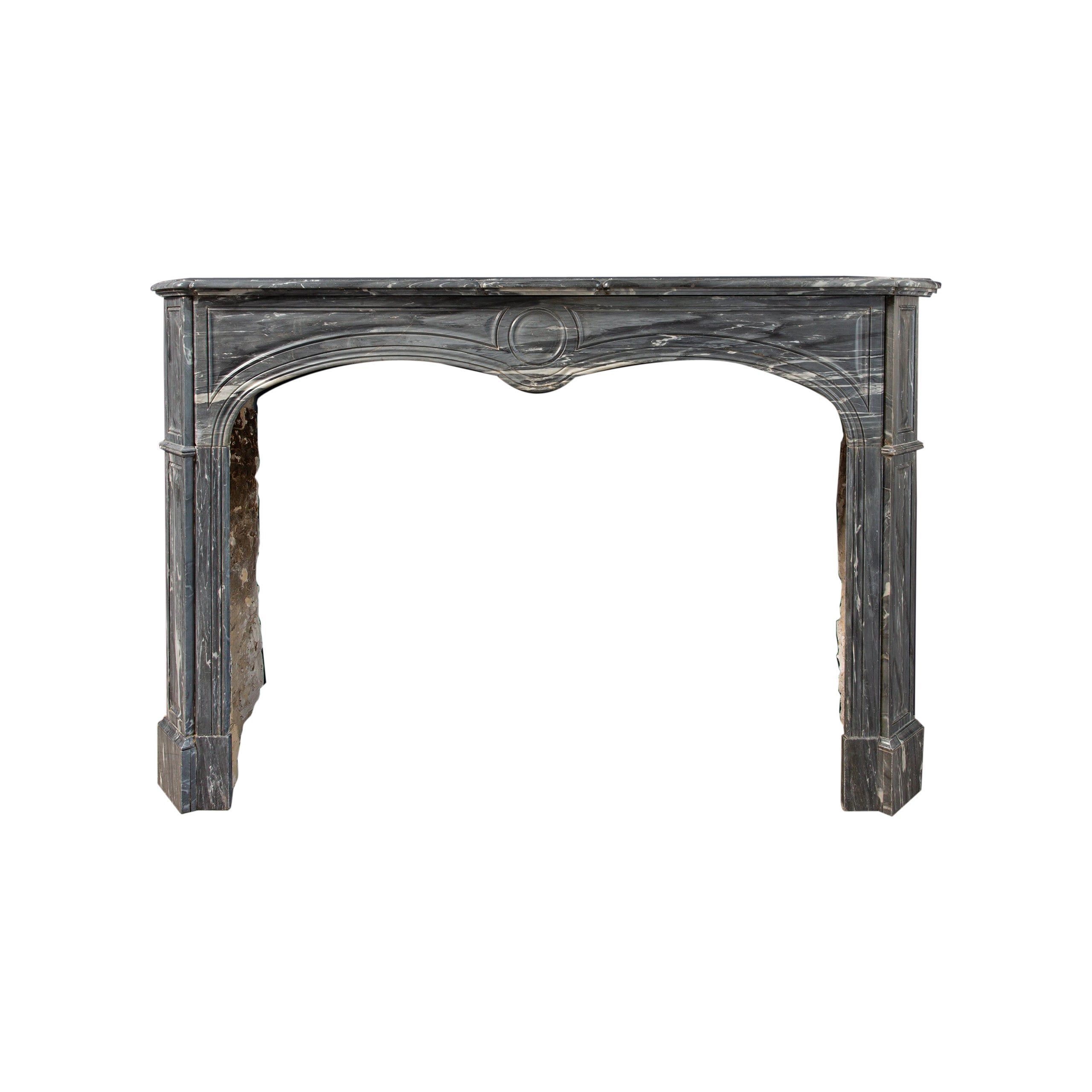 Grey Marble Antique Fireplace Surround
