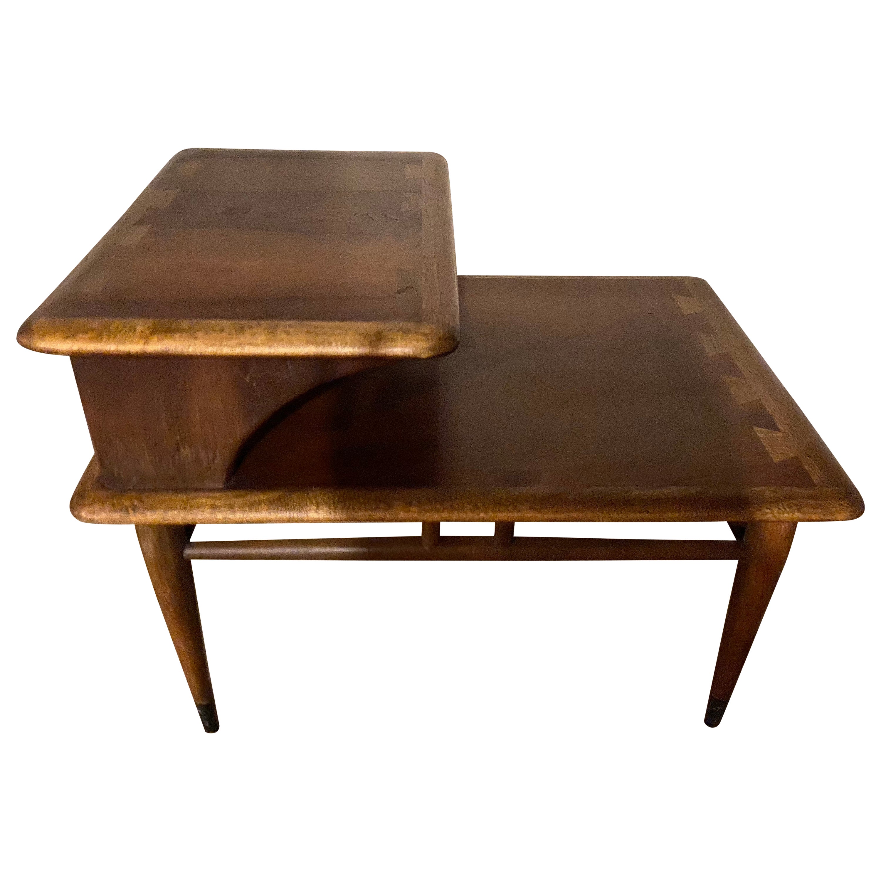 Mid-Century Walnut Step Table by Lane, Acclaim