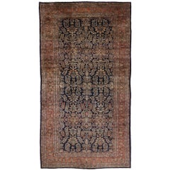 Antique Persian Mohajeran Sarouk Hotel Lobby Size Rug 