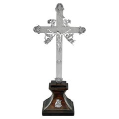 Antique Italian Silver Travelling Crucifix