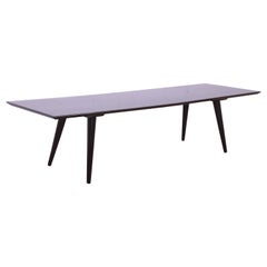 Mesa baja o banco Paul McCobb Planner Group, lacado en negro, repintado