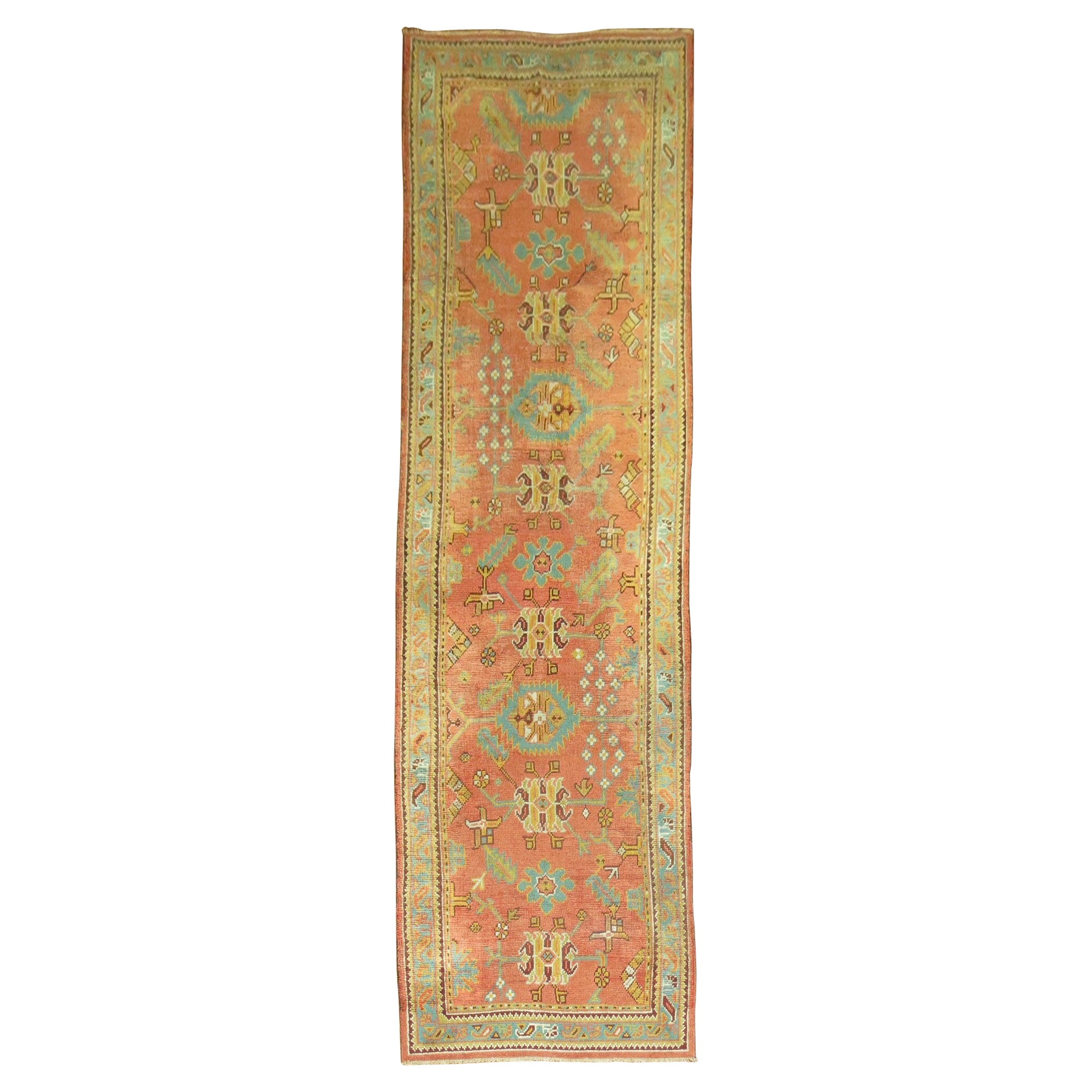 Arts & Crafts Antique Oushak Runner