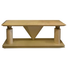 Retro Large Antler Bone and Brass Console Table Style of Enrique Garcel