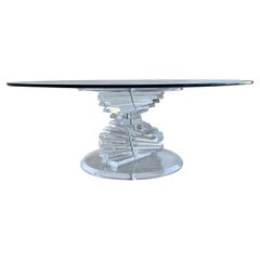 Helix Spiral Lucite Coffee Table