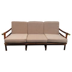 Rattan Campaign Style Ficks Reed Far Horizon Collection Sofa by John Wisner
