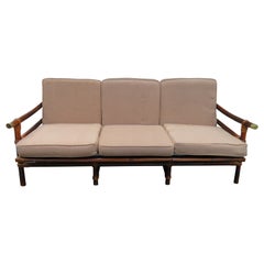 Rattan Campaign Style Ficks Reed Far Horizon Collection Sofa by John Wisner