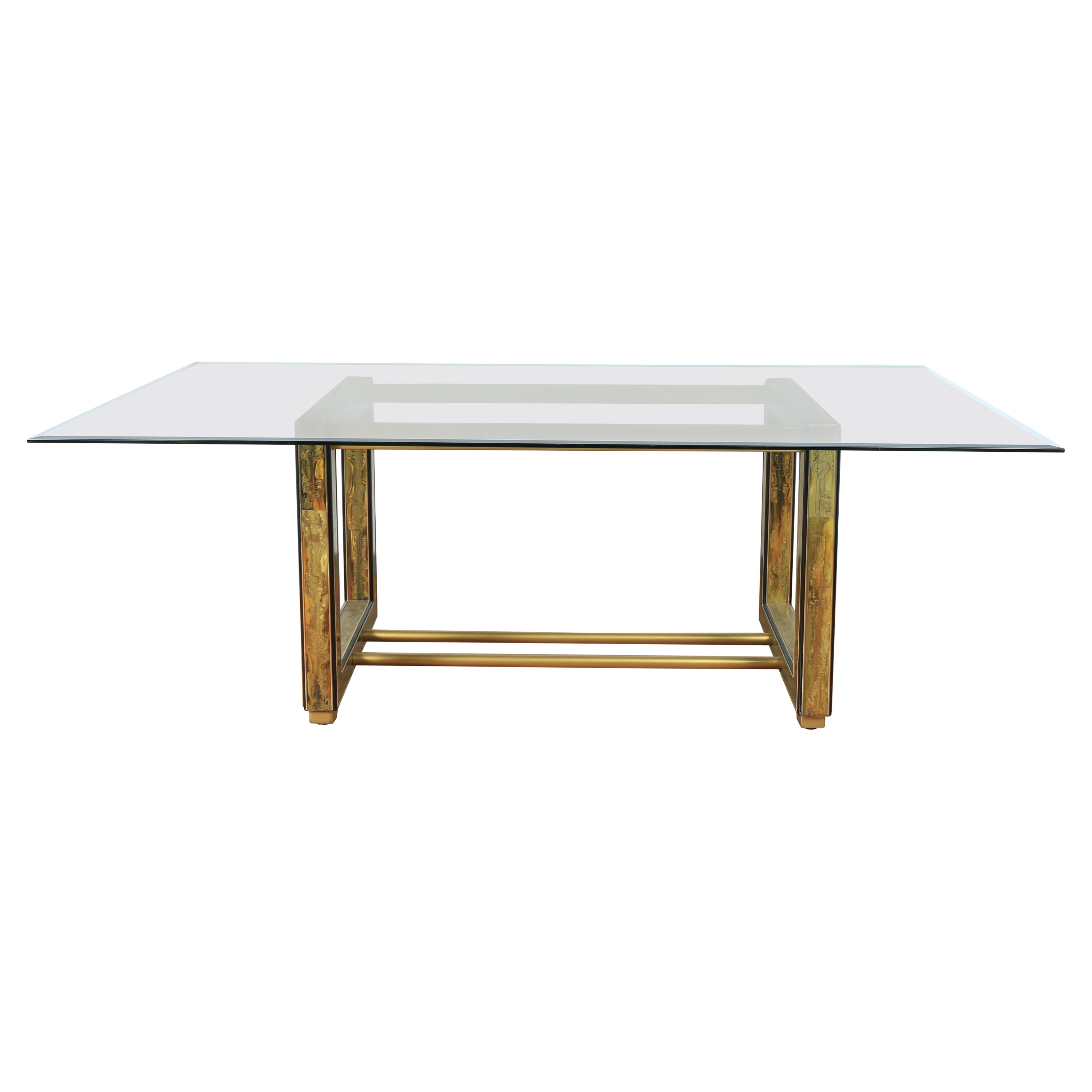 Mastercraft Dining Table with Glass Top