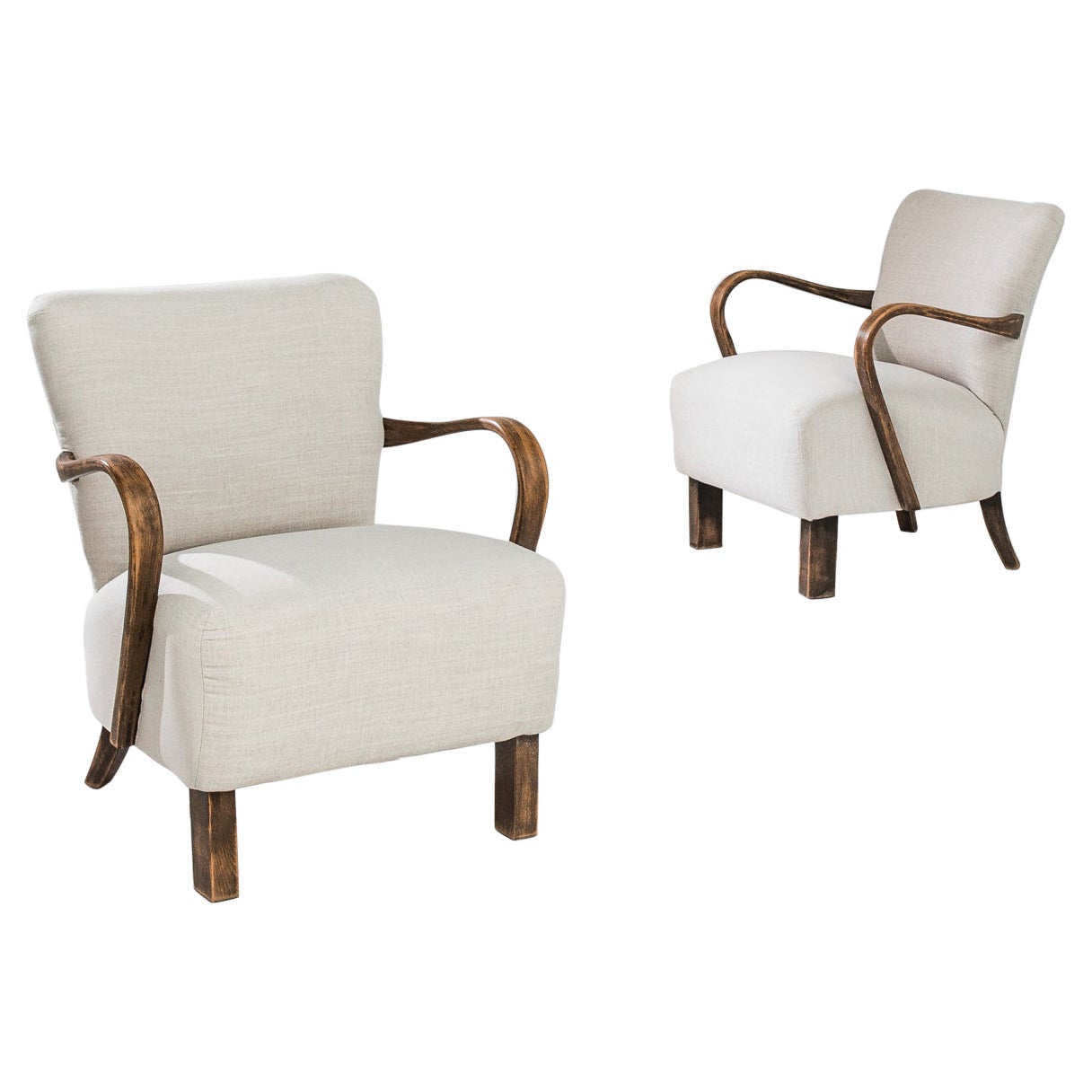 Pair Knoll Bentwood Armchairs at 1stDibs