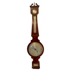 Antique  Fine George III Quality Mahogany Banjo Barometer